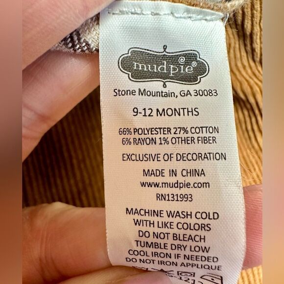 Mud Pie Brown Plaid Turkey One Piece - Picture 9 of 10